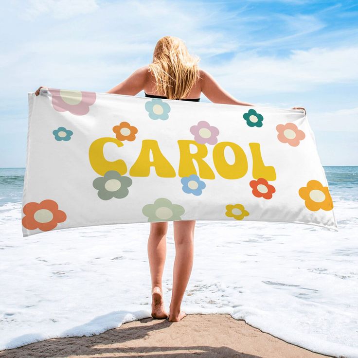 Personalised swimming towel sale