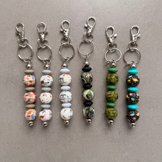 Silicone Beaded Keyrings