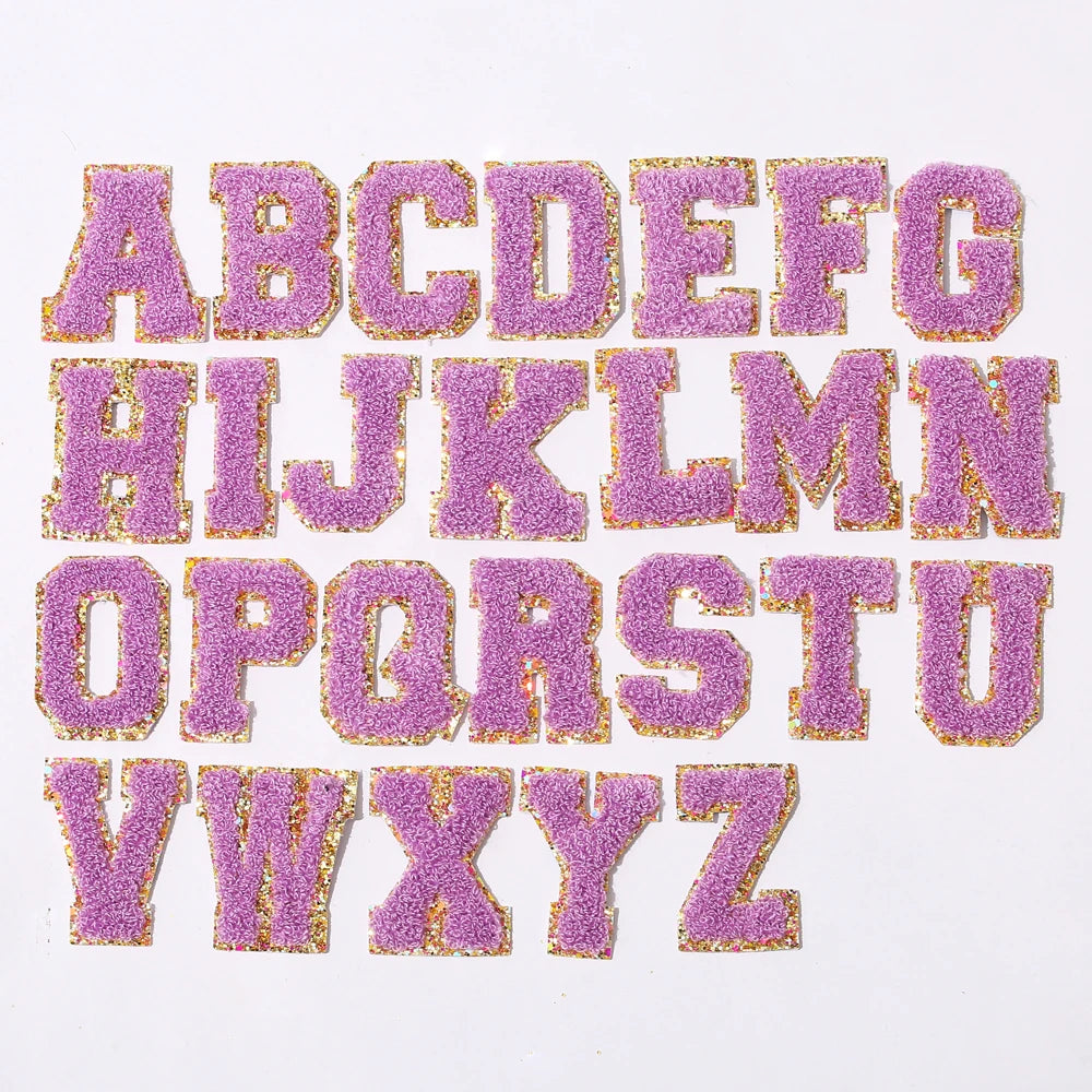 6.2cm Letter Patches - Purple