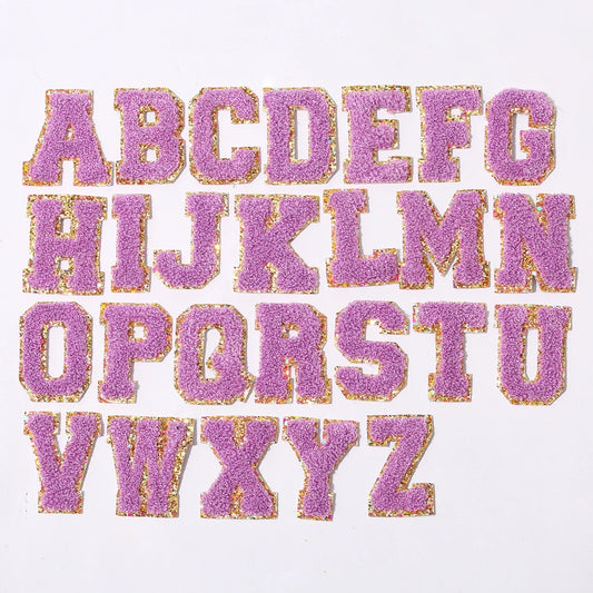 6.2cm Letter Patches - Purple