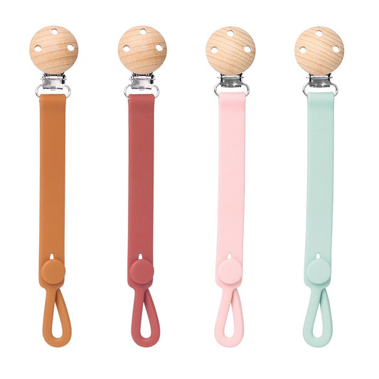 All-in-One Silicone Dummy Clip (Wooden Clip)