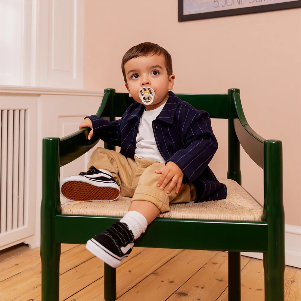 BIBS Studio Colour Block - Ivory/Steel Blue