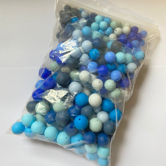 Silicone Round Bead Value Pack | Shades of Blue 💙