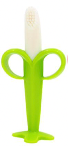 Silicone 2-in-1 Banana Teether / Toothbrush