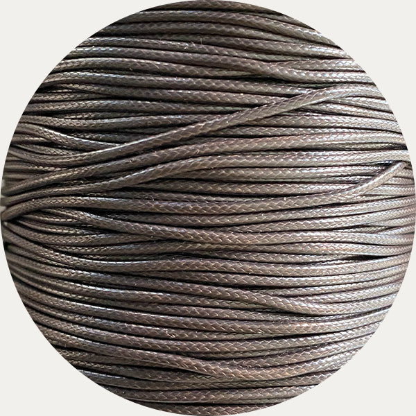 1.5mm Cotton Wax Cord - Brown