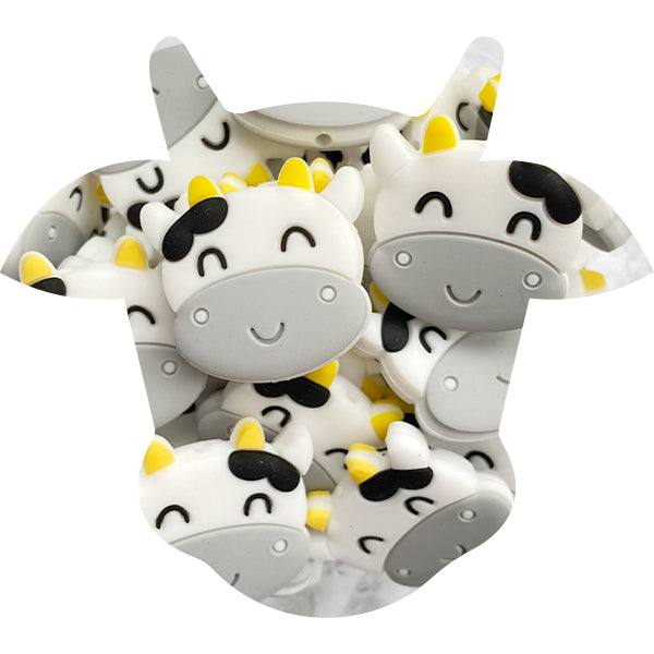 Silicone Cow Beads