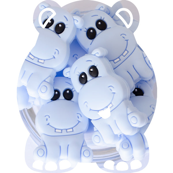 Silicone Hippo Bead