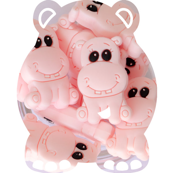Silicone Hippo Bead