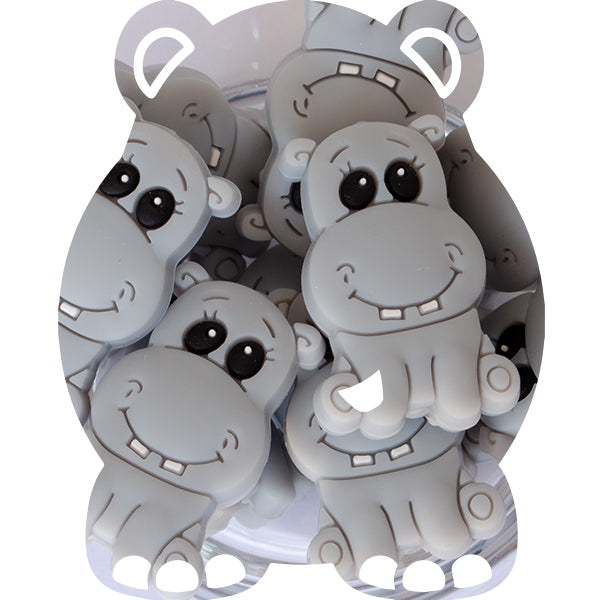 Silicone Hippo Bead