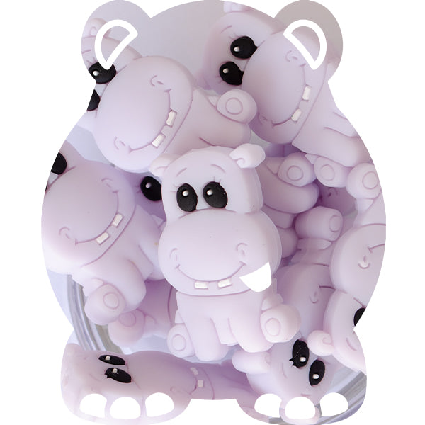 Silicone Hippo Bead