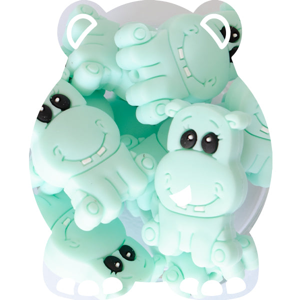 Silicone Hippo Bead