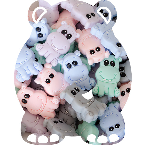 Silicone Hippo Bead