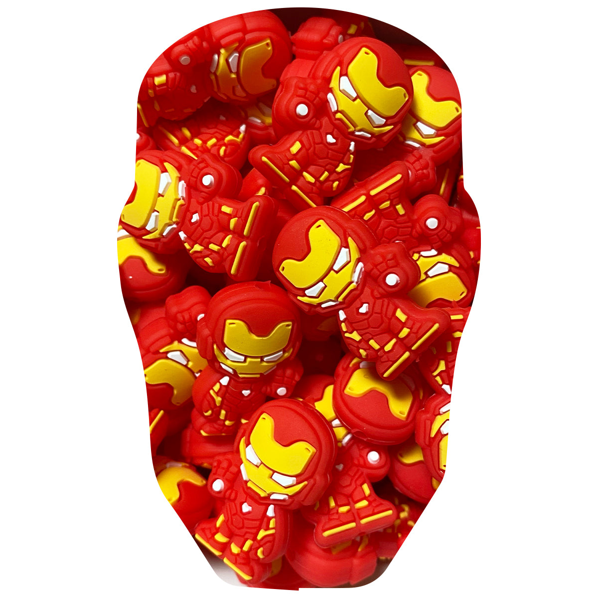 Silicone Iron Man Beads