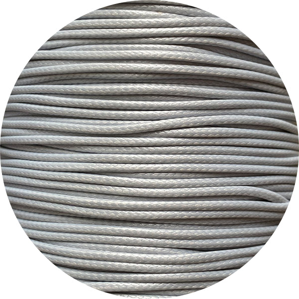 1.5mm Cotton Wax Cord - Light Grey