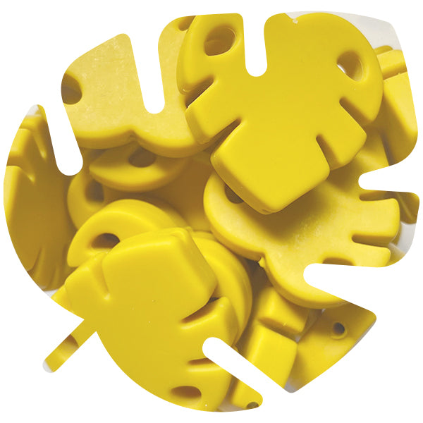 Silicone Leaf Bead