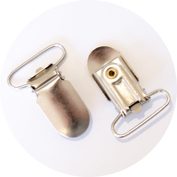 Metal Suspender Pacifier Clip