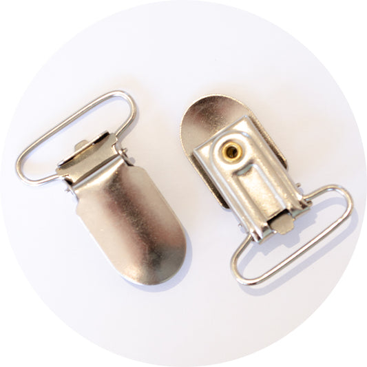 Metal Suspender Pacifier Clip
