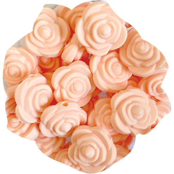 Silicone Mini Rose Bead