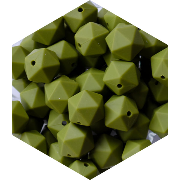 14mm Silicone Polygon Beads