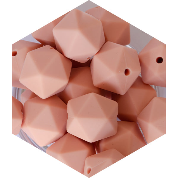 14mm Silicone Polygon Beads