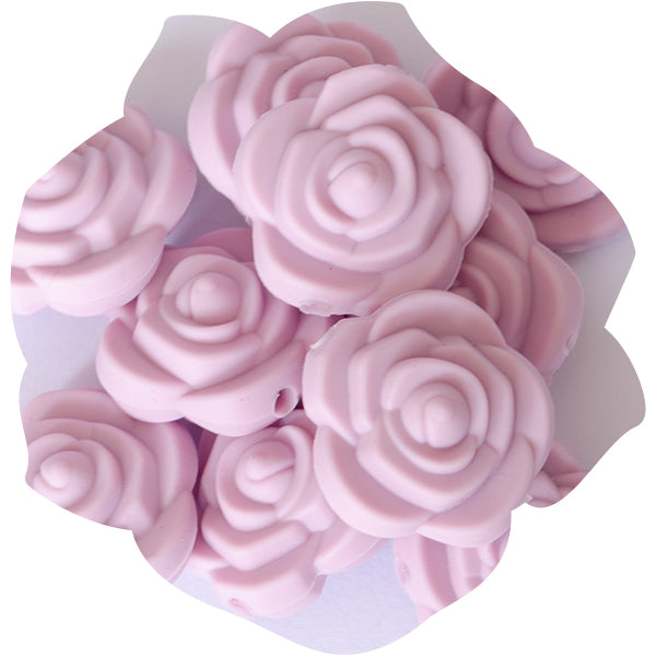 Silicone Mini Rose Bead