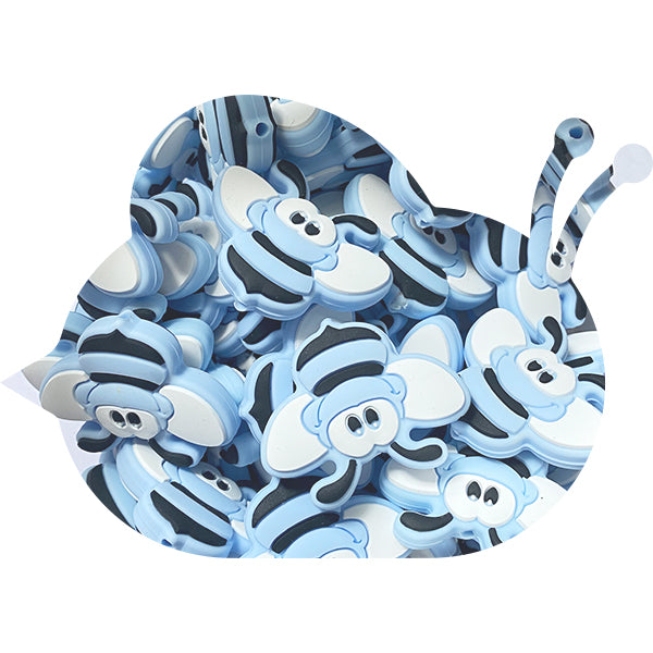 Silicone Smiley Bee Beads