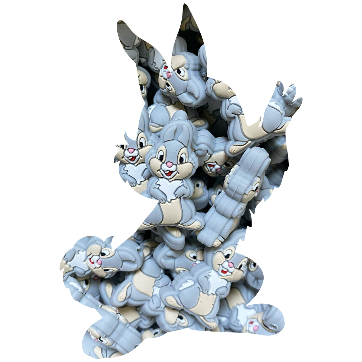 Silicone Thumper Rabbit Bead