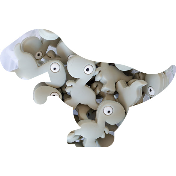 Silicone Spinosaurus Beads