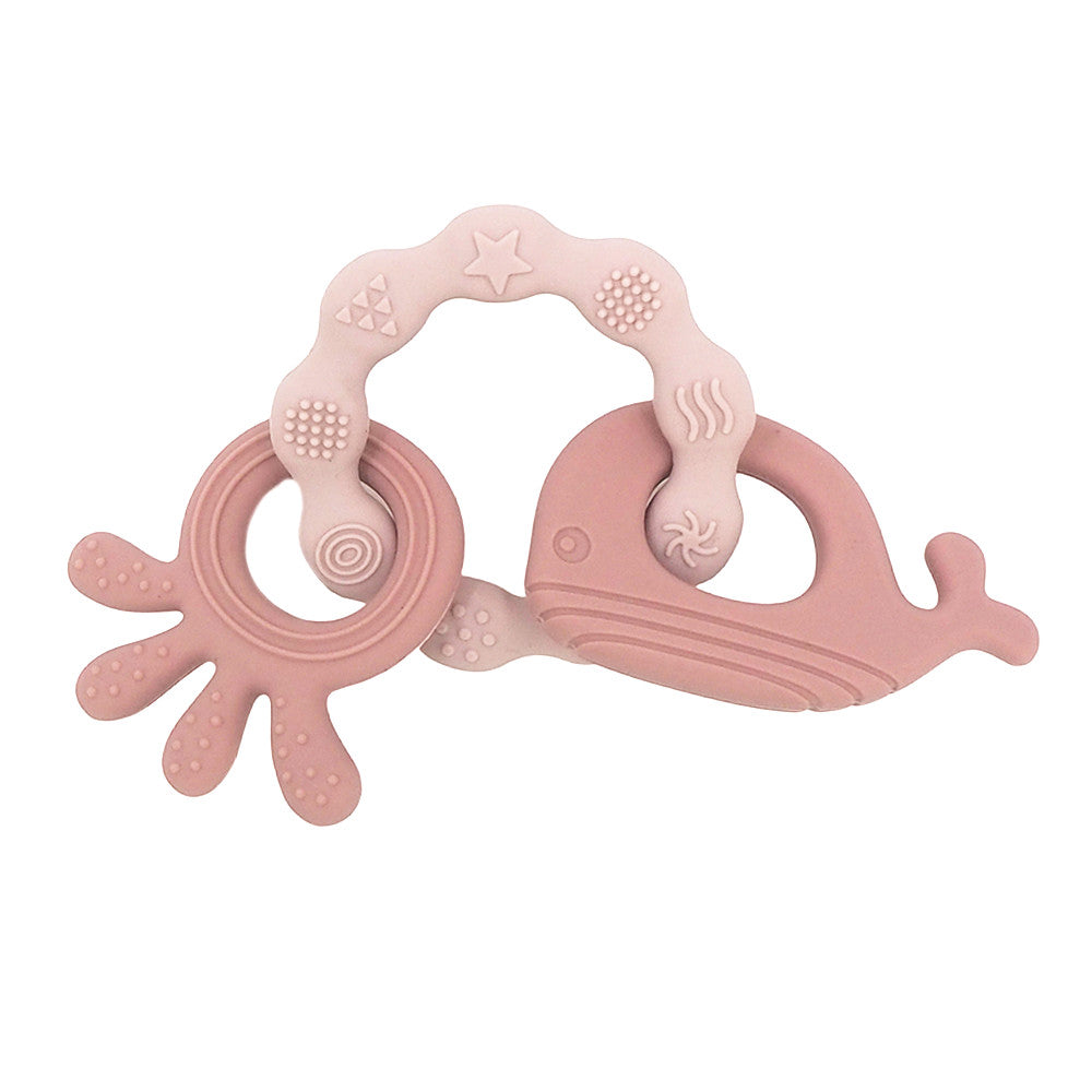 Silicone ring with Whale Teether