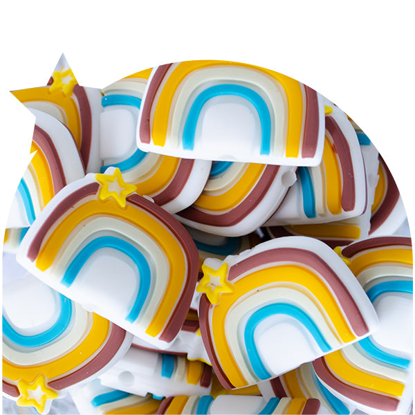 Silicone Rainbow with Star Beads