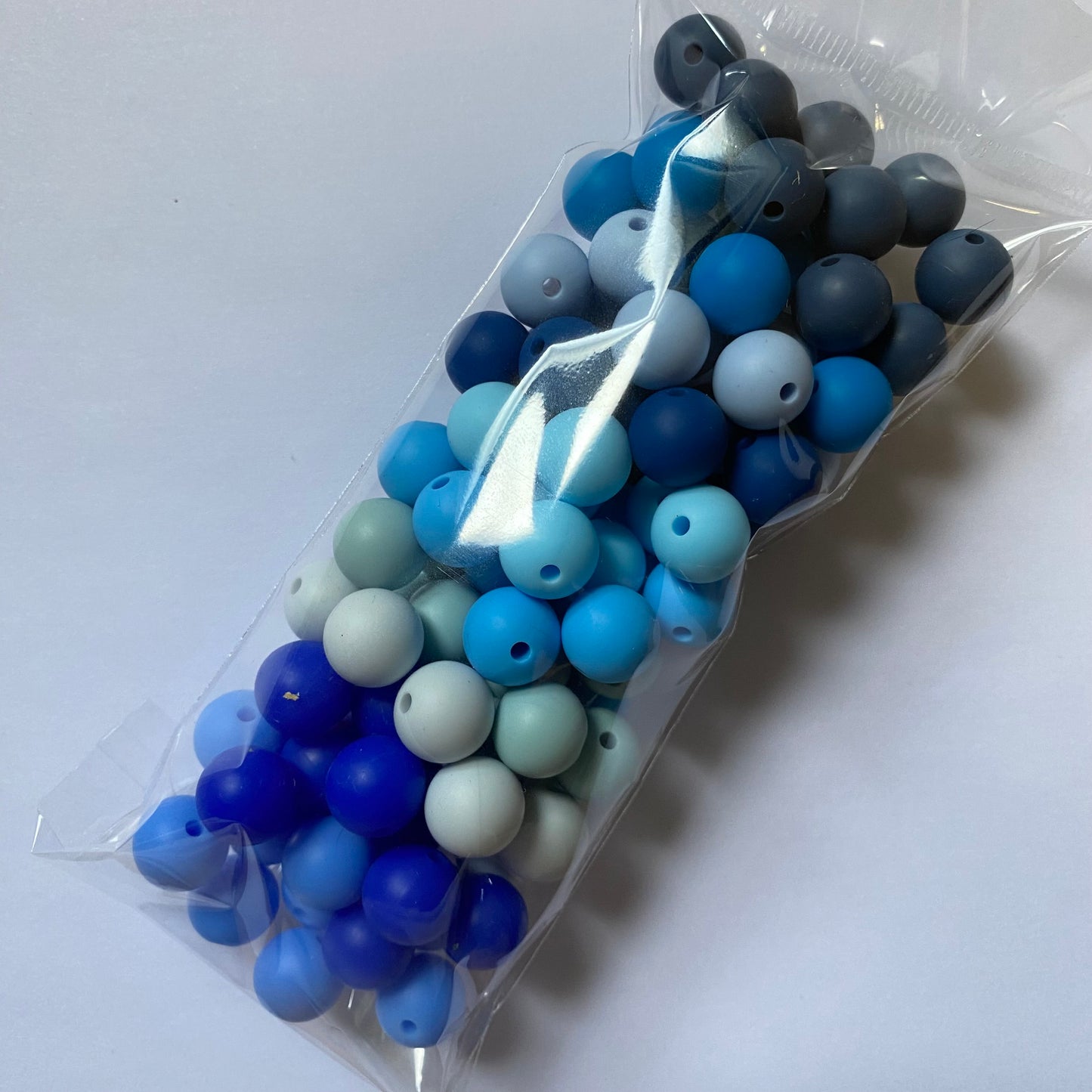 12mm Silicone Round Bead Pack | Shades of Blue 💙