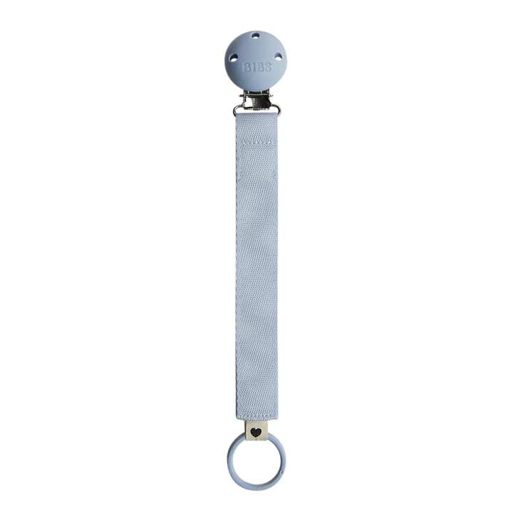 BIBS Ribbon Pacifier Clip - Dusty Blue