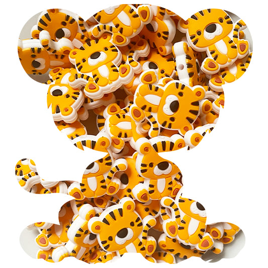 Silicone Baby Tiger Bead