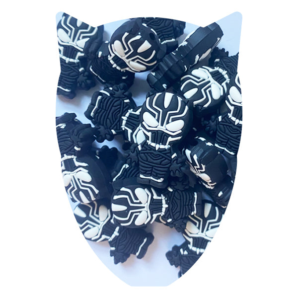 Silicone Black Panther Beads