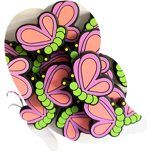 Silicone Butterfly Side Beads