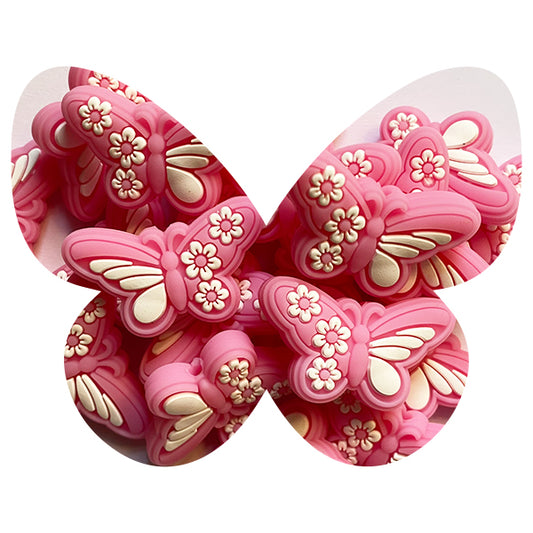 Silicone Butterfly Flower Wings Beads