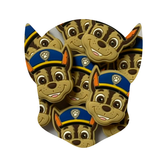 Silicone Paw Patrol (Chase) Beads
