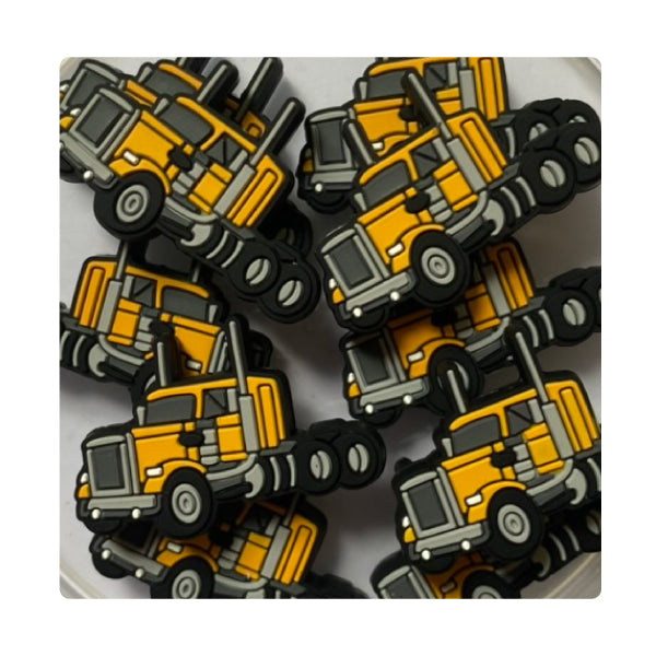 Silicone Construction Vehicle Beads