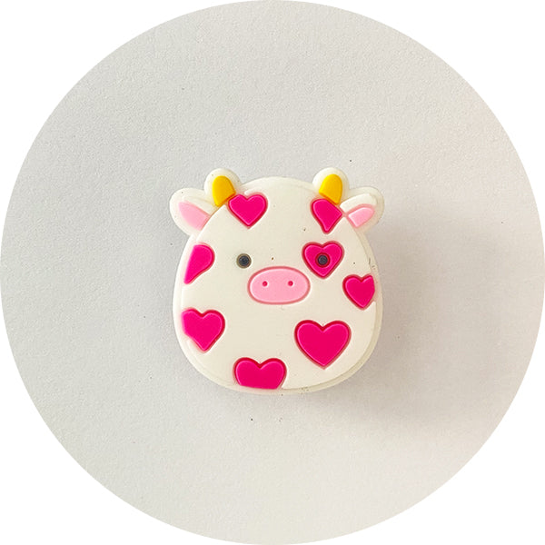 🐊 Shoe Charm - Squishy Pig with Hearts