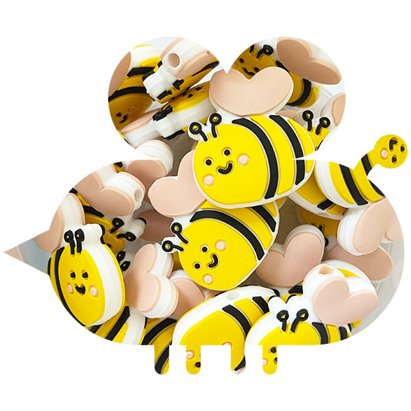 Silicone Cute Bee Bead