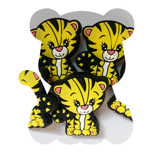 Silicone Cute Tiger Beads