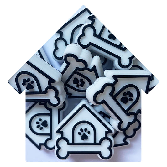 Silicone Dog House Beads