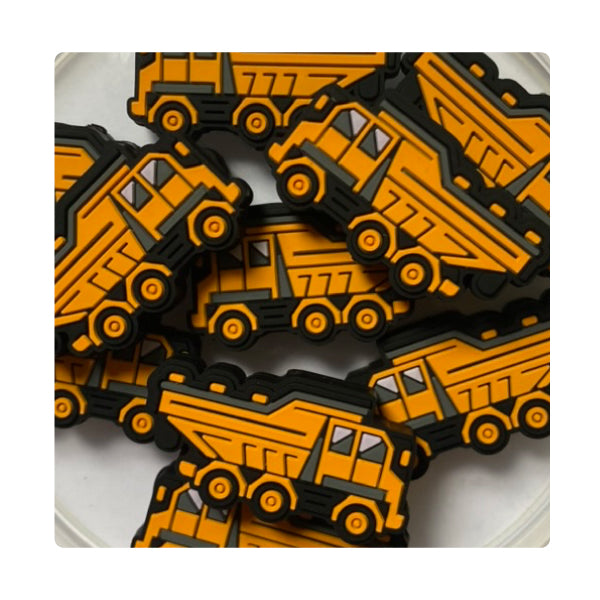 Silicone Construction Vehicle Beads