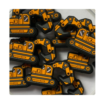 Silicone Construction Vehicle Beads