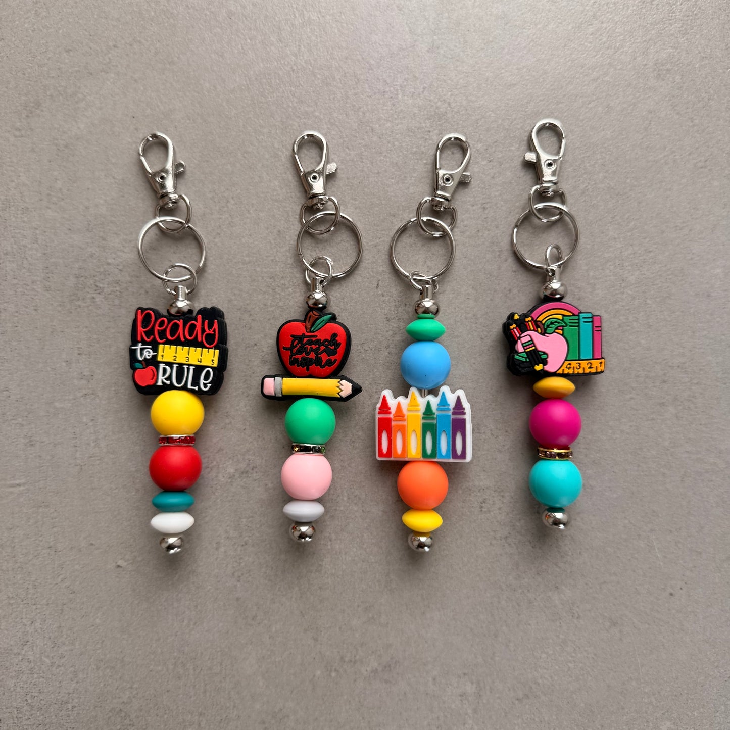 Silicone Beaded Keyrings