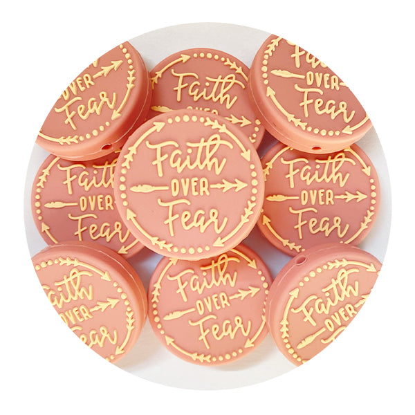 Silicone Faith over Fear Beads