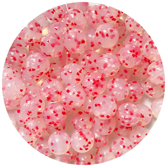 Silicone Heart Confetti Bead