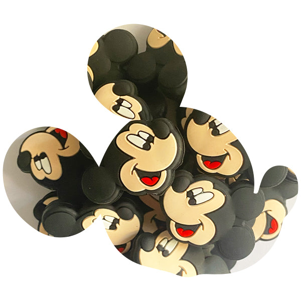 Silicone Mickey Mouse Face Beads