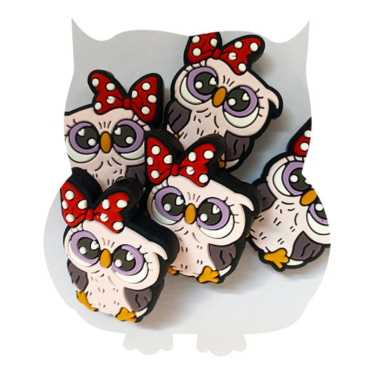 Silicone Cute Owl Beads