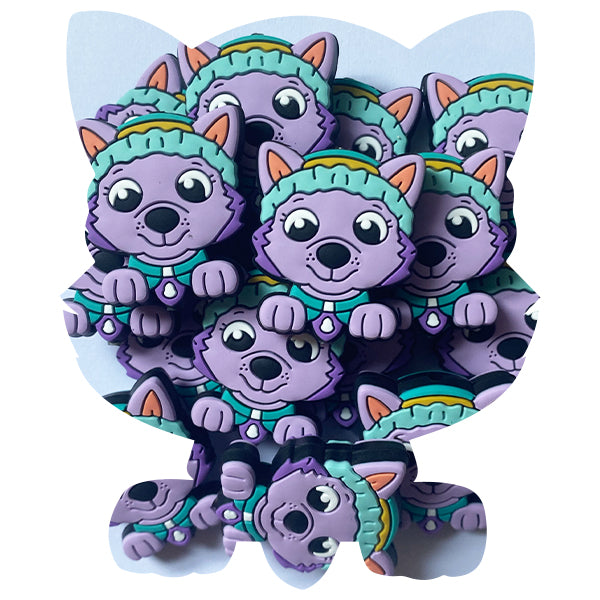 Silicone Paw Patrol (Everest) Beads